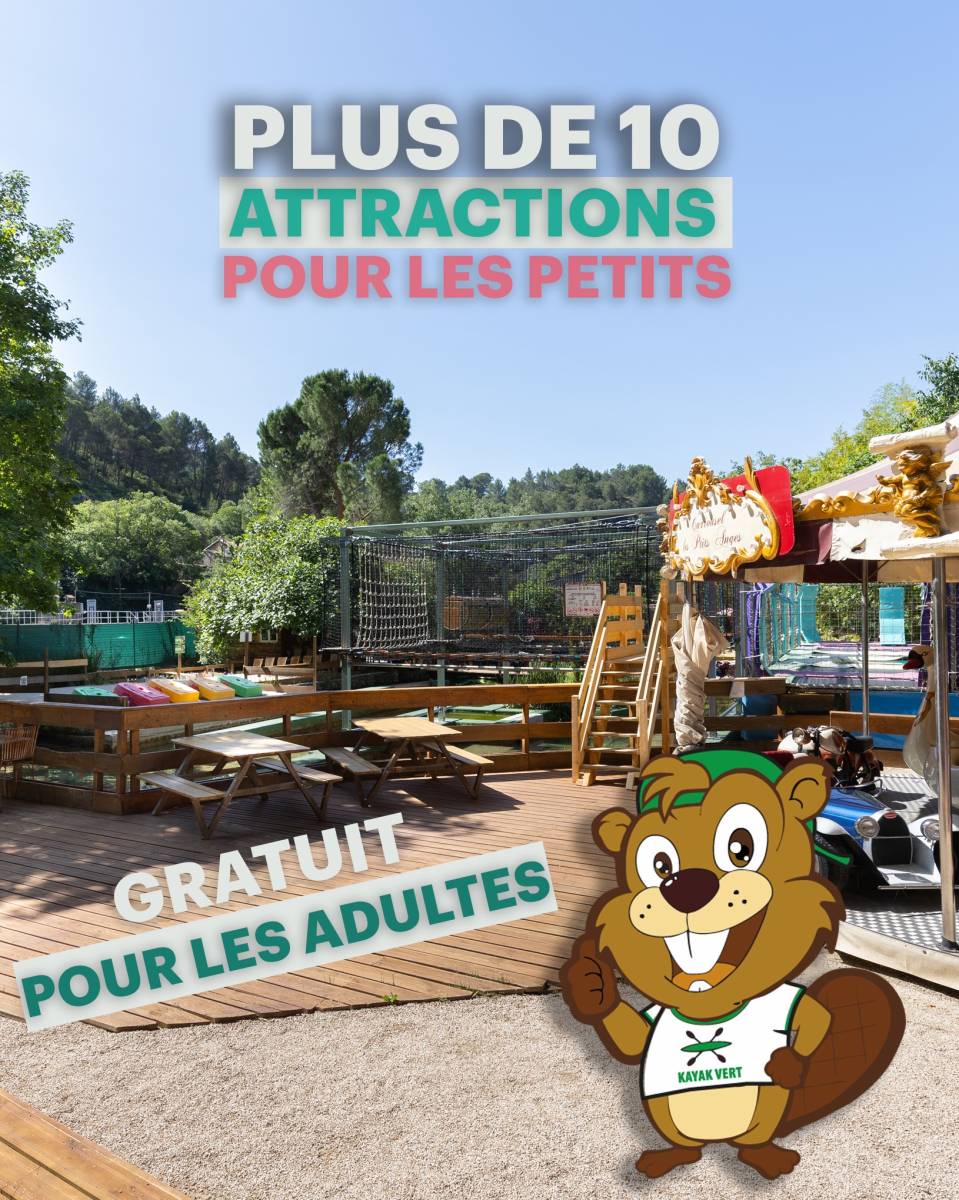 Parc d'attractions familiales Nestor le castor à Fontaine de Vaucluse