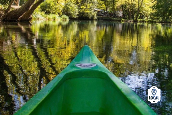 Kayak vert descente de la Sorgue Fontaine de Vaucluse